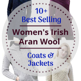 10+ stylish women's Irish Aran merino wool coats and jackets #ponchos #coatsjackets #coatsforwomen #merino #knitwear #irish #ireland