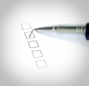 Make a property checklist when house hunting