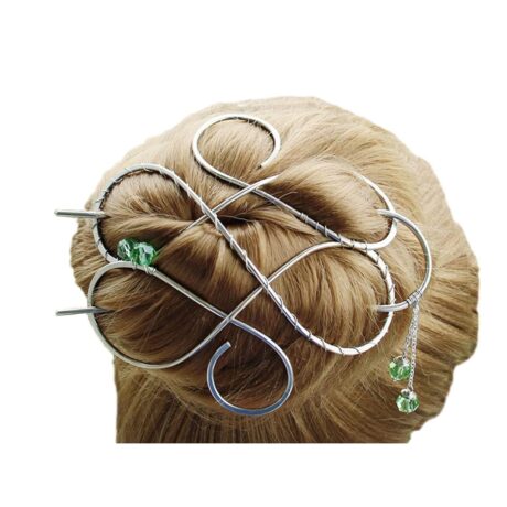 Celtic silver hair clip