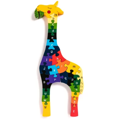 Alphabet Giraffe Handcrafted Wooden Jigsaw Puzzle