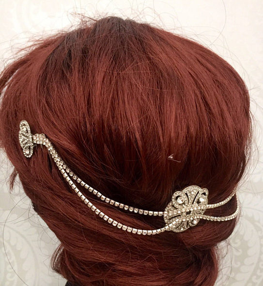 Celtic Knot Art Deco Diamante Hair Comb With Hair Chain | RELOCATING TO  IRELAND