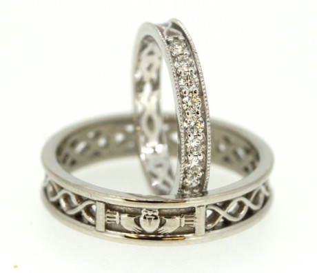 Celtic Wedding Set. Stunning selection of unique Celtic couple rings.