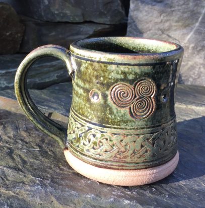 Celtic pottery mug. Unique Irish Pottery and Ceramics
