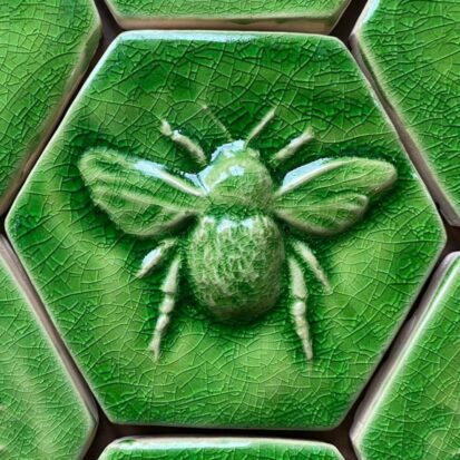 Ceramic bee tile