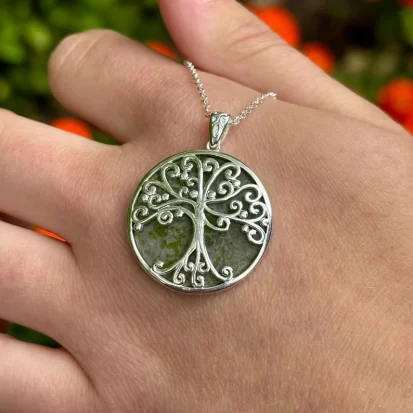 Connemara marble tree of life pedant