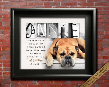 Custom pet portrait pet memorial gift