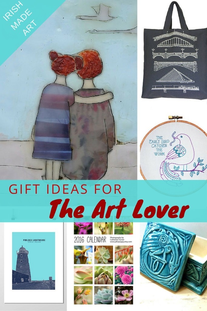 Gifts for Art Lovers. Looking for gifts for the art lover? Check out this handpicked selection of gifts ideas including ceramics, homeware, prints, personalised art and art for kids, all created by talented Irish Artists.