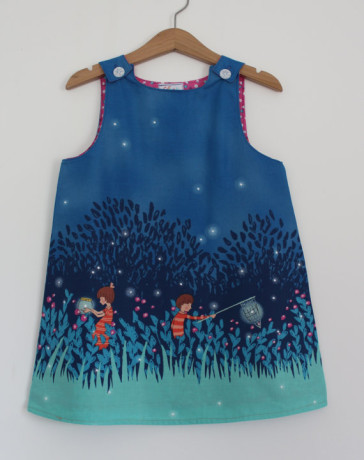 Girls Navy Summer Nets Dress. Gorgeous Irish made gifts ideas for children.