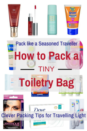 How to pack an extra small Toiletry Bag