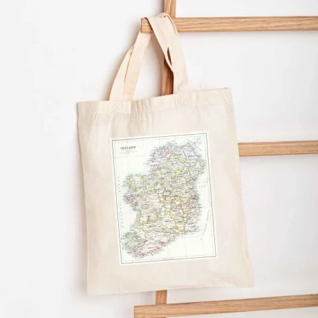 Irish map tote bag