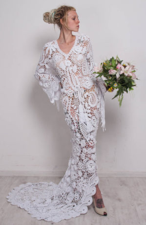 vintage irish lace wedding dress