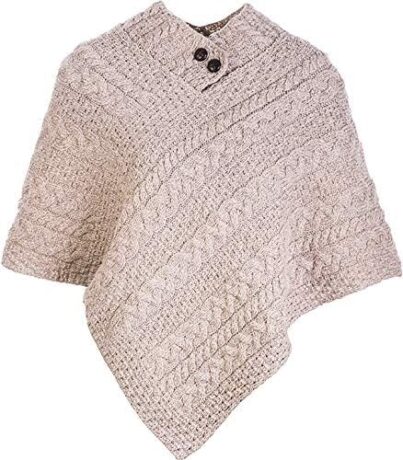 Irish merino wool poncho