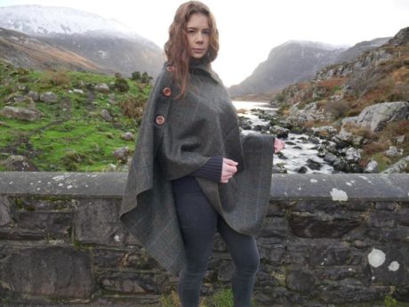 Irish tweed poncho cape. Unique Irish Themed Christmas Gifts