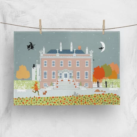 Newbridge House Autumn Halloween tea towel
