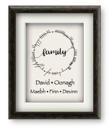 Irish made Ogham inscribed gifts, Personalised Ogham family art #ogham #irish