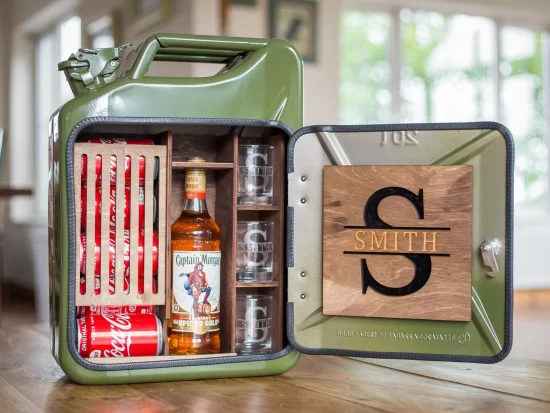 Personalised jerry can minibar