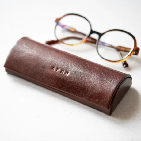 Personalised leather glasses case