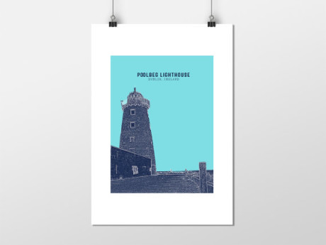 Poolberg Lighthouse Art Print. Looking for gifts for the art lover? Check out this handpicked selection of gifts ideas including ceramics, homeware, prints, personalised art and art for kids, all created by talented Irish Artists.