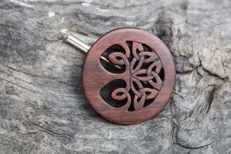 Rosewood Tree of Life Brooch