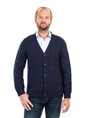 Mens Irish wool cardigan