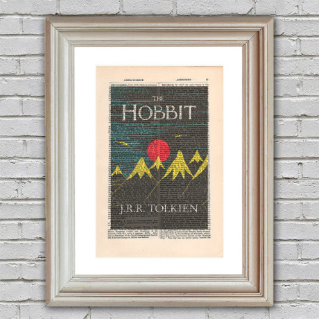 The Hobbit Book Cover Wall Art. Looking for gifts for the art lover? Check out this handpicked selection of gifts ideas including ceramics, homeware, prints, personalised art and art for kids, all created by talented Irish Artists.