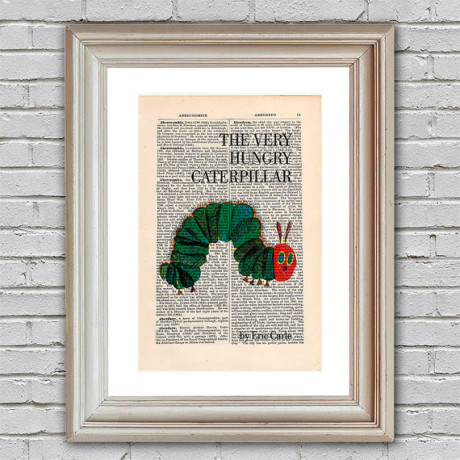 The Hungry Butterfly Art Print. Gorgeous Irish made gifts. Unique gift ideas for the baby shower, newborn baby, or Christening.