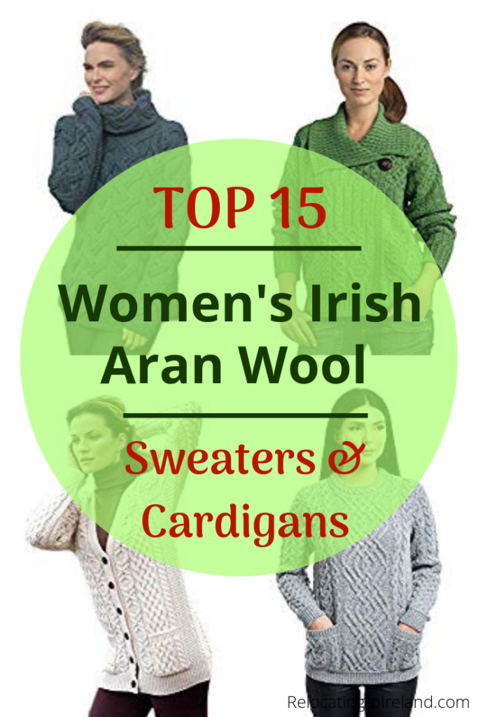 Top 15 Women's Irish Aran Merino Wool Sweaters and Cardigans