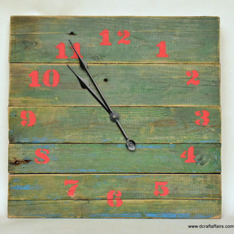 Salvaged wood wall clock