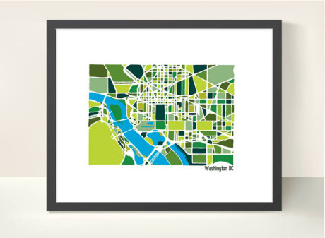 Washington City Map. Looking for gifts for the art lover? Check out this handpicked selection of gifts ideas including ceramics, homeware, prints, personalised art and art for kids, all created by talented Irish Artists.