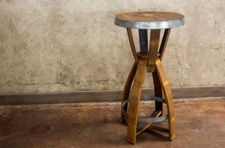 Whiskey barrel table. Cool selection of unique gifts for whiskey lovers.
