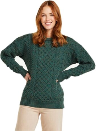 Womens traditional honeycomb Irish sweater
