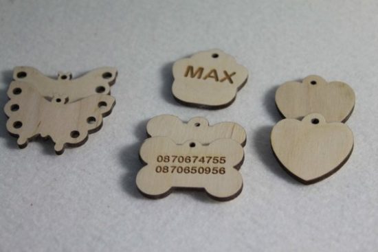 Wooden Personalized Engraved Bone Shape Pet Dog Tag Id. Gift Ideas for Your Dog #giftguide #dog