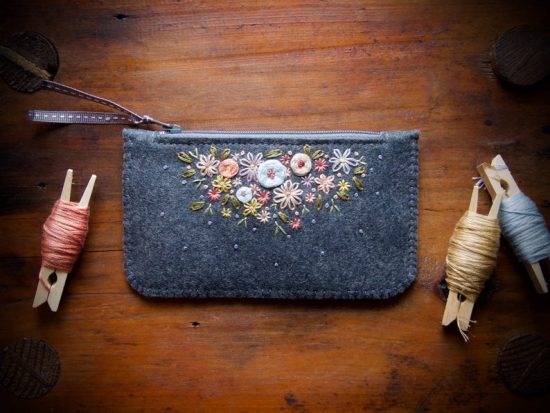 Wool felt coin purse. Heartwarming & Unique Irish Made Mothers Day Gifts
