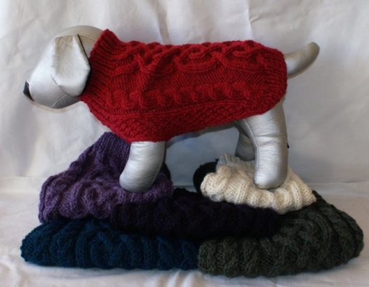 Woollen Aran dog sweater. Gift Ideas for Your Dog #giftguide #dog